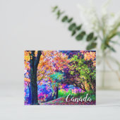 ファンタスティック紅葉紅葉ツリー風光明媚 ポストカード (スタンド正面)