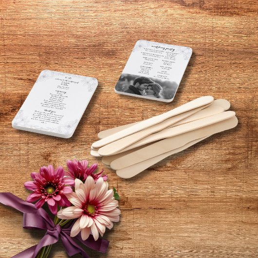 ファンタスティック結婚ズ:エレガントフローラ輪郭パドル ハンドファン