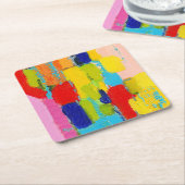 ファンタスティック絵画抽象芸術ズバイクリス・テイラー スクエアペーパーコースター (アングル)