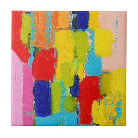 ファンタスティック絵画抽象芸術ズバイクリス・テイラー タイル (正面)
