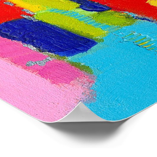 ファンタスティック絵画抽象芸術ズバイクリス・テイラー ポスター (角)