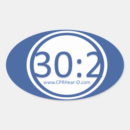 ファンタスティック30:2 CPRステッカー 楕円形シール (正面)