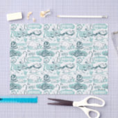 『ファンタスティック・ビーツ・ブルー・パターン』 薄葉紙 (クラフト)