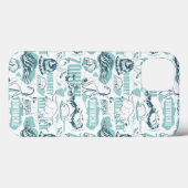 『ファンタスティック・ビーツ・ブルー・パターン』 Case-Mate iPhoneケース (裏面 (横))