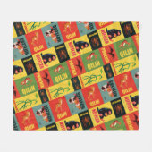 『ファンタスティック・ビーツ・ヴィンテージ』 フリースブランケット (正面(横))