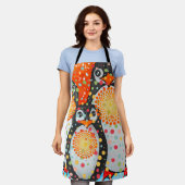 ファンタスティック・ペンギン エプロン (着用した状態)