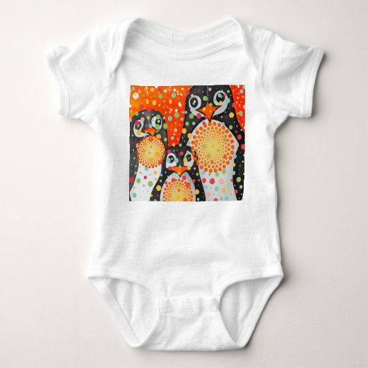 ファンタスティック・ペンギン ベビーボディスーツ (正面)