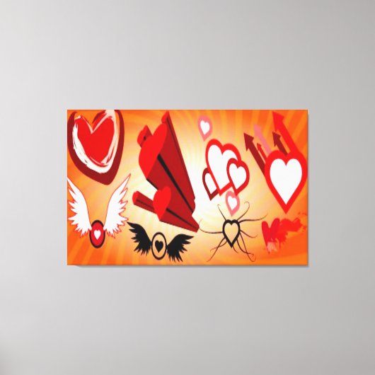 ファンタスティックCANVAS ART -ハート – 愛 – ウォールアート (正面)