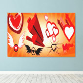 ファンタスティックCANVAS ART -ハート – 愛 – ウォールアート (インサイチュ (ウッドフロア))