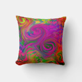 [ファンタスマゴリア]ゆがんだ渦巻き色 クッション (正面)