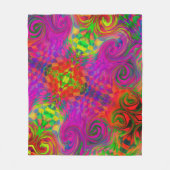 [ファンタスマゴリア]ゆがんだ渦巻き色  フリースブランケット (正面)