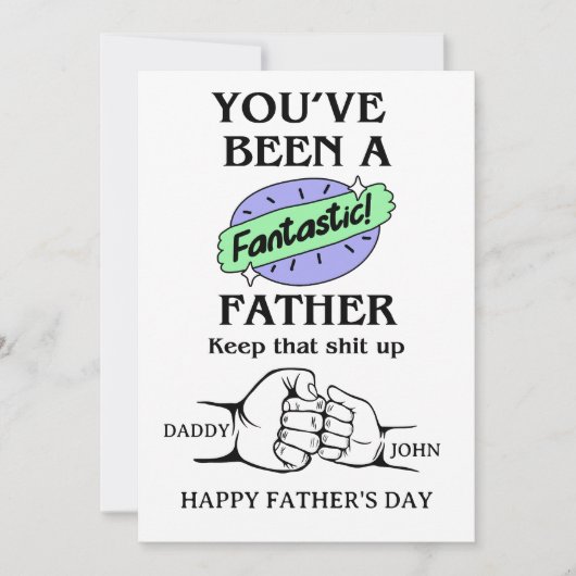 ファンタパーソナライズされたスティック・ファーザーのデイカード シーズンカード (正面)