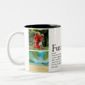 ファンティおばさん叔母の定義フォトコラージュ ツートーンマグカップ (左)