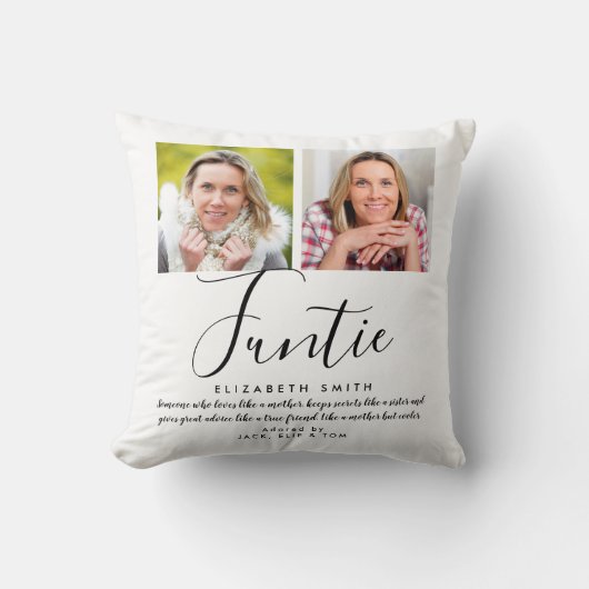 ファンティおもしろいアンティ引用文エレガントスクリプトフォト クッション (正面)