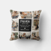 ファンティフォトコラージュ定義かわいいモダン叔母 クッション (裏面)
