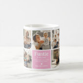 ファンティフォトコラージュ定義かわいいモダン叔母 コーヒーマグカップ (中央)