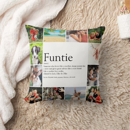 ファンティ叔母さん定義フォトコラージュ クッション (ブランケット)