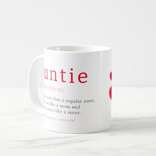 ファンティ定義ハートフォトアウンティ コーヒーマグカップ (正面左)