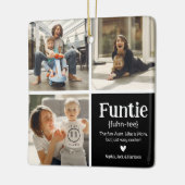 ファンティ3フォトコラージュ定義かわいいクリスマス セラミックオーナメント (左)