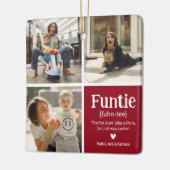 ファンティ3フォトコラージュ定義かわいいクリスマスC セラミックオーナメント (左)