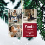 ファンティ3フォトコラージュ定義かわいいクリスマスC セラミックオーナメント<br><div class="desc">かわいいファンティクリスマスオーナメント。おばあちゃんのための完璧なギフトおもしろいおばあちゃん！単にあなたのお気に入りの写真の3をアップロードしカスタマイズて、定義を追加してパーソナライズする/s。</div>