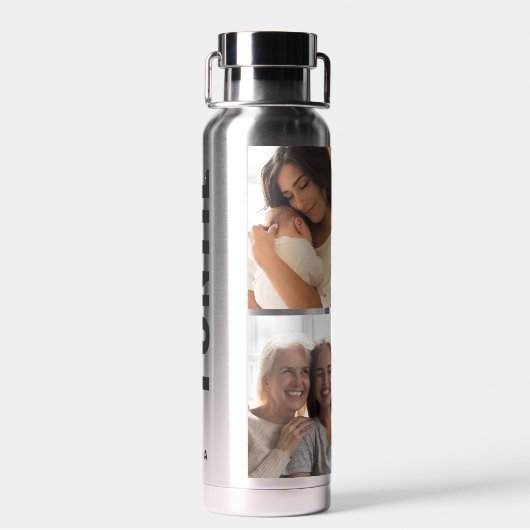ファンティ |おもしろいカッコいいおばさん名前をカスタムする4 Photo Collage ウォーターボトル (背面)