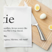 ファンティ、叔母、叔母の定義タイポグラフィモダンック キッチンタオル (四つ折り)