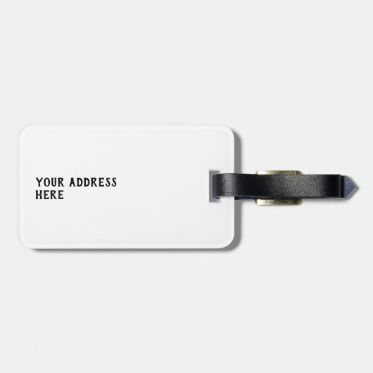 ファンテールとシダの葉パターン ラゲッジタグ (裏面横)