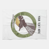 ファンテールニュージーランド先住民バードアオテアロアNZ キッチンタオル (横)