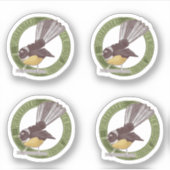 ファンテールニュージーランド先住民バードアオテアロアNZ シール (正面)