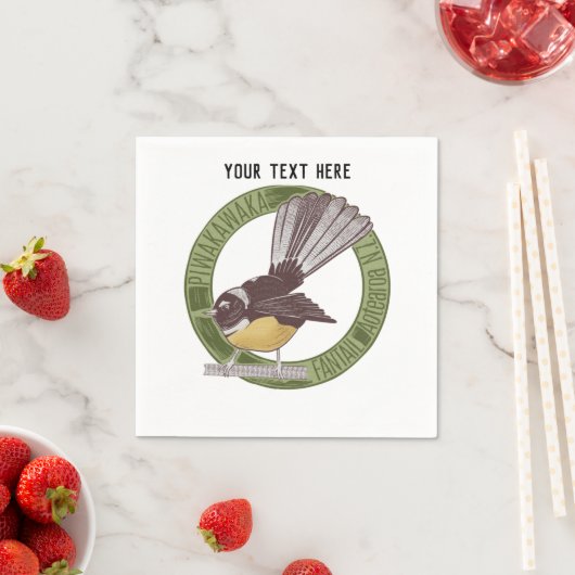 ファンテールニュージーランド先住民バードアオテアロアNZ スタンダードカクテルナプキン (インサイチュ)