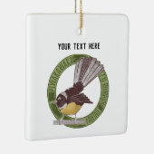 ファンテールニュージーランド先住民バードアオテアロアNZ セラミックオーナメント (右)