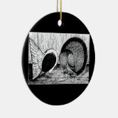 ファンテールペア セラミックオーナメント (右)