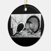 ファンテールペア セラミックオーナメント (左)