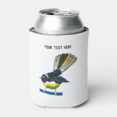 ファンテール・レトロNZ鳥プリント 缶クーラー (缶正面)