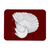 ファンテール：白 マグネット (横)