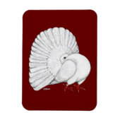 ファンテール：白 マグネット (縦)