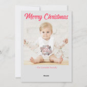 ファンディスコピンクのクリスマス写真 シーズンカード (裏面)