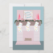 ファンディスコ ピンクのクリスマス フォト シーズンカード (正面)