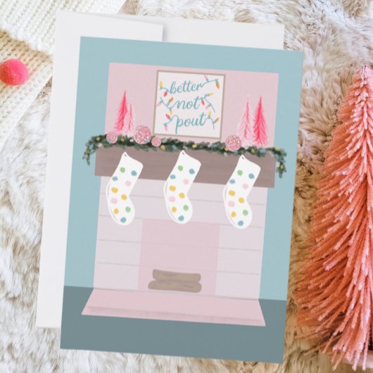 ファンディスコ ピンクのクリスマス フォト シーズンカード