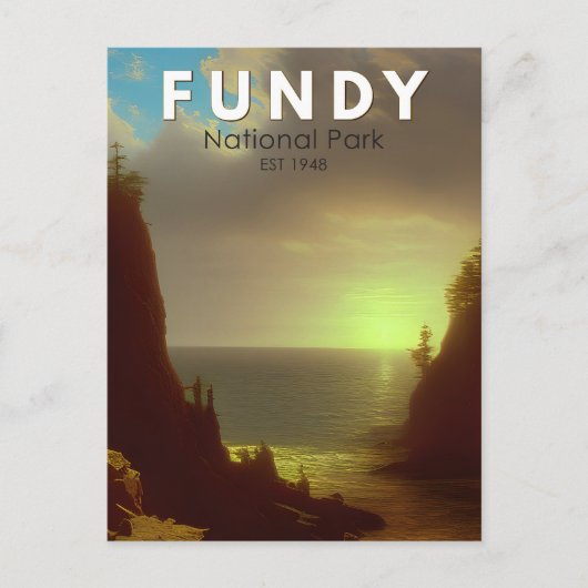 ファンディナショナルパークカナダヴィンテージアート ポストカード (正面)