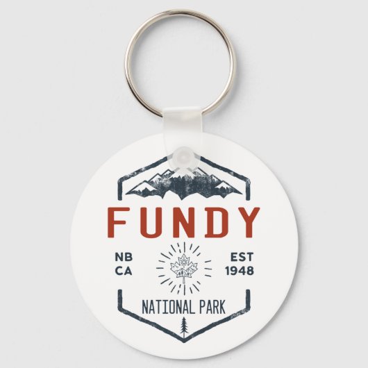 ファンディナショナルパークカナダ動揺してヴィンテージ キーホルダー (正面)