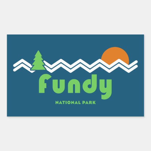 ファンディナショナルパークレトロ 長方形シール (正面)