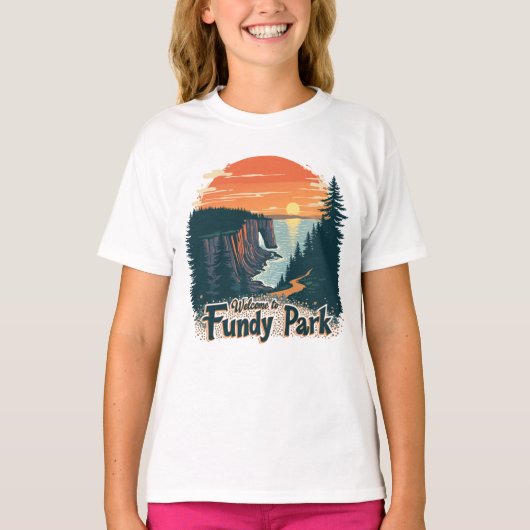 ファンディ国立公園へようこそ Tシャツ (正面)