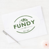 ファンディ国立公園 楕円形シール (封筒)