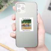 ファンディ湾の潮の満ち引きと船 シール (スマートフォン)