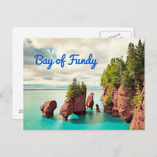 ファンディ・カナダのホプウェル・ロック湾のスタイル ポストカード (正面/裏面)
