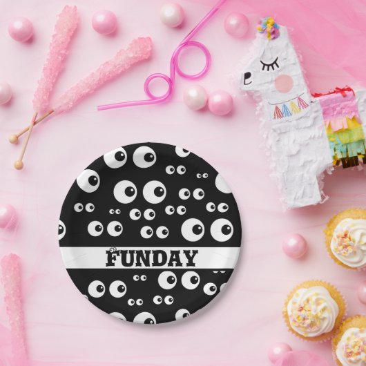 ファンデイ、白黒の眼球紙プレート ペーパープレート (パーティー)