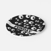 ファンデイ、白黒の眼球紙プレート ペーパープレート (アングル)