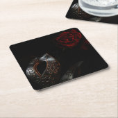 ファントム死ぬバラ スクエアペーパーコースター (アングル)